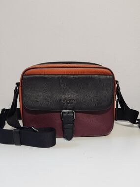 NWOT Coach Men’s Colorblock Leather Messenger Bag